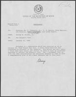 Memo from George W. Strake to Bill Clements' staff, January 23, 1980