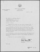 Letter exchange between Brutus Jackson and William P. Clements, Jr., March - April 1981