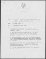 Memo from William P. Clements, Jr. to David Dean, Linda Howell, Doug Brown, et al, regarding Correspondence Answering System, August 13, 1979