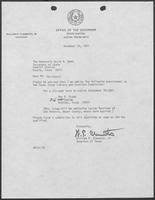 Letter from William P. Clements to Secretary of State, David Dean, November 24, 1981