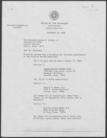 Letter from William P. Clements to Secretary of State, George Strake, September 25, 1980