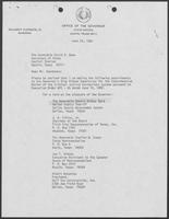 Appointment letter from William P. Clements to Secretary of State, David Dean, June 24, 1982