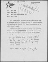 Memorandum from B.D. Daniel to Dary Stone, regarding Mark White Counter-Campaign Plan, July 8, 1982