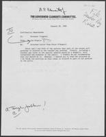Confidential Memorandum from Jim Francis to Governor William P. Clements, Jr. regarding Attached Letter From Peter O'Donnell, January 28, 1980