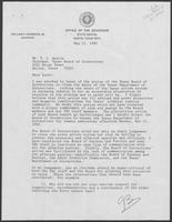 Letter from Governor William P. Clements, Jr. to T. L. Austin, May 12, 1982