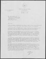 Letter from Governor William P. Clements, Jr. to Louis Austin, Jr., December 2, 1981