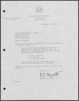 Letters from William P. Clements to George W. Strake regarding appointments from January-February 1980