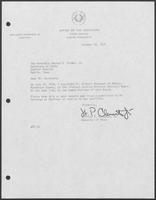 Appointment letters from William P. Clements to George W. Strake regarding appointments, October 1979
