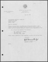 Letters from William P. Clements to George W. Strake regarding appointments from May-July 1979