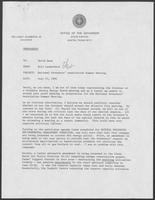 Memo from Bill Lauderback to David Dean, July 23, 1982