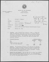 Memo from Paul T. Wrotenbery to William P. Clements regarding LCRA and MKT Railroad Proposed Electrification Project, February 26, 1981