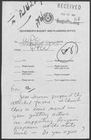 Memo from Paul T. Wrotenbery to William P. Clements regarding Proposed position for Governor Clements to take in support of Reagan cutting the federal budget, February 18, 1981