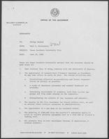 Memo from Paul T. Wrotenbery to George Bayoud regarding Texas Southern University Trip, June 20, 1980