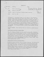 Memo from Howard M. Richie to Paul T. Wrotenbery regarding Impact of President's Proposed Budget reduction, April 16, 1980