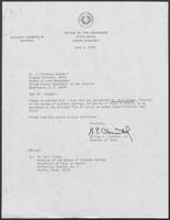 Letter from William P. Clements to Dr. J. Eleanora Sabadell, 6 June 1979