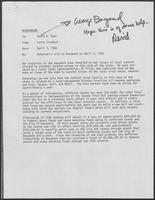Memo from Larry Craddock, to David A. Dean, Forwarded to George Bayoud, 1 April 1980