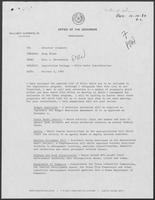 Memo from Paul T. Wrotenbery to William P. Clements, October 3, 1980