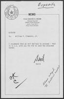 Memo from David A. Dean to William P. Clements regarding Federal Surface Mining Legislation, August 29, 1980