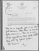 Memo from Tobin Armstrong to William P. Clements, February 23, 1979