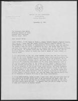 Letter from William P. Clements to Mark White, September 8, 1981