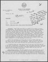 Memo from Willis Whatley to David Dean, regarding Judge Garth Bates Being Granted Shock Probation, February 29, 1980