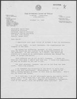 Letter from Chief Justice Joe Greenhill to David Dean, October 14, 1980