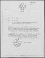 Memo from Dary Stone to David A. Dean regarding the reconsideration of parole to aid a district attorney's investigation and prosecution, May 28, 1980