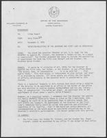 Memo from Dary Stone to Linda Howell addressing nepotism and state appointees, November 2, 1979