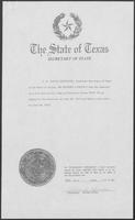 Executive Order William P. Clements-7B: Extending Guidelines for Motor Gasoline End-User Allocation to Additional Counties, 25 June 1979, with certification from Texas Secretary of State's office