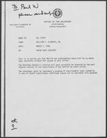 Memo from William P. Clements to All Staff regarding Union Dues Checkoff, March 7, 1980