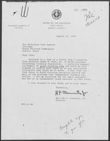 Letter from William P. Clements to John Poerner, Chairman, Texas Railroad Commission, August 31, 1979