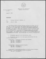Memo from James B. Adams to William P. Clements, August 8, 1979