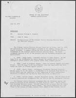 Memo from James B. Adams to William P. Clements, regarding Recommendations of the Criminal Justice Division Advisory Board for 1978-1979 Projects, July 19, 1979