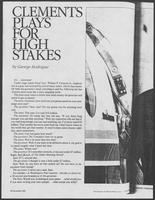 Magazine article headlined, "Clements Plays for High Stakes," November 1982