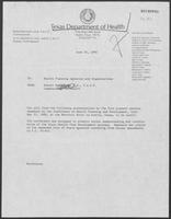 Memo from Robert Bernstein to Health and Planning Agencies and Organizations, June 24, 1980