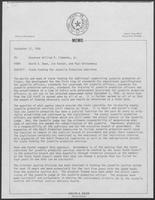 Memo from David A. Dean, Jim Kaster, and Paul Wrotenbery to William P. Clements, Jr. regarding State Funding for Juvenile Probation Subsidies, September 12, 1980