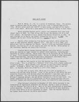 Biography of Mark White, undated