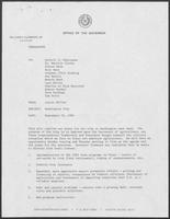 Memorandum from Jarvis Miller to Various Individuals, September 29, 1982