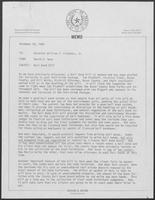 Letter from David A. Dean to William P. Clements regarding including of a Bail Bond Bill in his Anti-Crime Package, November 20, 1980