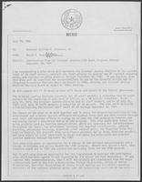 Memo from David Dean to William P. Clements, July 29, 1980