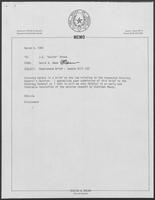 Memo from David Dean to J.E. "Buster" Brown, March 6, 1981