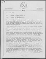 Memo from David Dean to WIlliam P. Clements, November 24, 1980