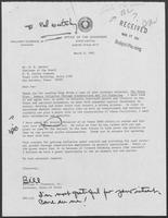 Letter from Governor William P. Clements, Jr., to H. B. Zachry, March 9, 1981