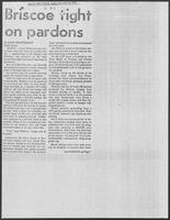 Dallas Times Herald clipping headlined "Briscoe tight on pardons," December 19, 1978
