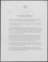 Position Paper titled "Overcrowding at the Texas Department of Corrections", 1981