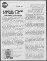Newspaper clipping headlined "Legislative Program: Community Corrections," 1981