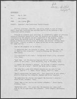 Memo from Jan Lindsey to Bob Flowers Governor's New Conditional Parole Program, May 8, 1981