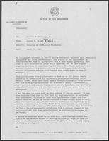 Memo from Jarvis E. Miller to William P. Clements regarding Salaries of University Presidents, March 31, 1982