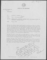 Memo from Paul T. Wrotenbery to William P. Clements regarding Meeting with Lt. Governor Hobby and Speaker Clayton on Conference Committee Issues,  May 19, 1981