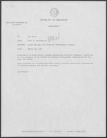 Memo from Paul T. Wrotenbery to Jon Ford regarding Press Release for Economic Development Grants, March 26, 1981